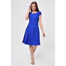 Kadın Yazlık Pile Detaylı Kısa Elbise 3901/100 001 Kadın Yazlık Pile Detaylı Kısa Elbise 3901/100 001