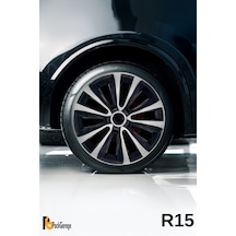 Renault Clio 3 15'' İnç Jant Kapağı 4 Adet Siyah Gri C121