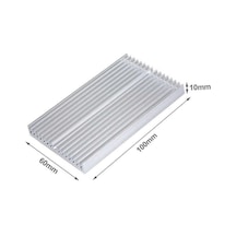 6cm X 10cm X 1cm Alüminyum Metal Soğutucu Blok Radyatör Amfi Led Entegre Transistor Vga Ram Memory