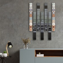 Decorita Dekor Camı Çini Desen Cam ve Füme Ayna 7'li Takım