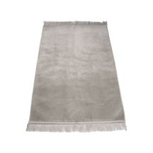 Kadife Velur Seccade Düz Renk 70x110 Cm. Gri