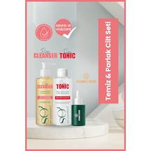 Temiz&parlak Cilt Seti-pure Cleanser&glikolik Asit Tonik&vitamin C Serum