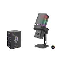 Hadron M6b Gaming Rgb Masaüstü Mikrofon Type-c 192khz 24bit - Siyah