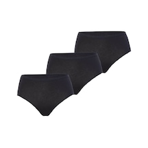 Blackspade Kadın Pamuklu 3'lü Paket Yüksek Bel Külot - Siyah