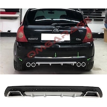 Renault Clio Mk2 Hb Gri Difüzör Çiftli Kare Egzoz Görünümlü D Tip Difizör 1998-2005