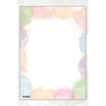 A5 Çiçek Bloknot Çizgisiz Defter - 50 Yaprak - Memopad - Notepad - Not Defteri - Not Kağıdı - 3229 Çok Renkli