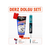 400 Gr Beyaz Derz Dolgusu + Beyaz Derz Kalemi Seti Fayans Seramik Derz Yenileme Tamir Kiti
