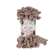 Alize 5 Adet Puffy El Örgü Ipliği 5'li Paket - 100 Gr. 9 Mt. Parmak Örgü Ipi - Şevval Tuhafiye 530 - Bej
