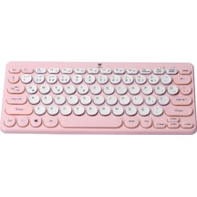 Blueforce Bt-k95 Bluetooth V5.0 Wireless Kablosuz Klavye Pembe Android, Ios, Mac, Windows, Tv Uyumlu