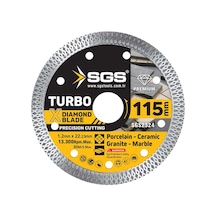 Daire Testere Seramik Granit Mermer Kesim Için 115 Mm Boy 22.2 Mm Delik 1.4 Mm Kalınlık Dayanıklı Presli Hızlı Ku