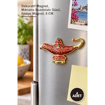 4 Adet Alaatın Sihirli Lambası Magnet Dekoratif Magnet, Mıknatıs Buzdolabı Süsü, Fridge Magnet, 8 Cm