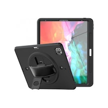 Newface Apple Uyumlu iPad  Pro 12.9 2021 Kılıf Strap-c Otterbox Tablet Kapak - Siyah
