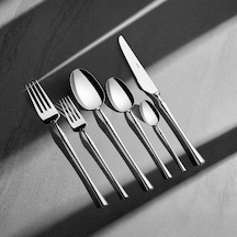 Nehir Marbella Sade 6 Kişilik 36 Parça Çatal Kaşık Bıçak Takımı GÜmüş