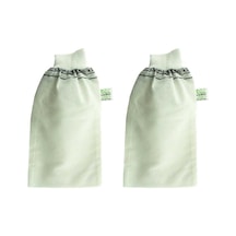 2 Adet Beyaz Banyo Hamam Kesesi Lastikli 25x17 Cm