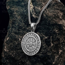 925 Ayar Gümüş Viking Pusuları Tasarım Erkek Kolye Gümüş