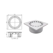 Büyük Çamur Yer Süzgeci 25x25 100 Lük Alttan Çıkışlı