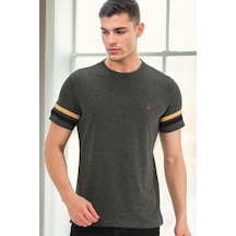 T9589 Dewberry Erkek T-shırt-antrasit Antrasit