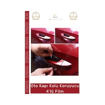 Film Şeffaf Çizilmez Aşınma Koruma Araba Kapı Kolu Yuva Montaj Oto Kapı Kolu Koruyucu 4'lü Film