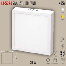 Ct-5274sıva Üstü Led Panel 1 Adet - 30 W Gün Işığı
