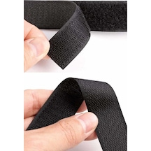 1 Metre Siyah Cırt - En 2cm X Boy 1mt - Cırt Cırtlı Bant - Kaliteli Cırt Bant - Cırt Cırt Band