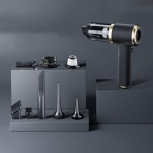 Araba Elektrikli Süpürge Elektrikli Süpürge Üfleyici Çift Amaçlı Kablosuz Mini Elektrikli Süpürge Siyah Altın