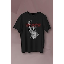 Rage Against The Machine Ratm Music Rock Metal Müzik Baskılı Tişört Unisex Siyah T-shirt 001