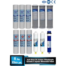Sumarkt Açık Kasa Su Arıtma 80 Gpd Süper Membranlı Filtre Seti 5 Aşama Ekonomik Paket