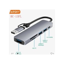 Airsky Hc13fl 5 İn 1 Usb Type-c 2 İn 1 Çevirici Evimdeyokyok