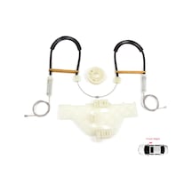 Citroen C4 MK1 2004-2014 4/5 Kapı İçin Ön Sağ Cam Kriko  Seti