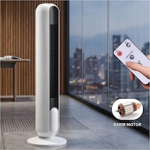 Joysıdea Fn-500 Kumandalı Dokunmatik Panel, 3 Hız Ayarı, 40 W Kule Tipi Vantilatör Beyaz