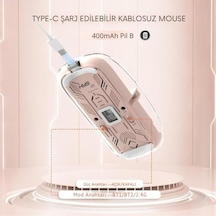 Samsung Galaxy Tab A 8" Sm-t290 Uyumlu Şeffaf Tasarım Sessiz Kablosuz Mouse Diğer