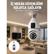 Zenvia Tak Çalıştır Ampul Kamera Full Hd 1080p Kablosuz Güvenlik Çözümü Yeni Nesil Znv2026