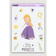 Sevimli Prenses Sticker Seti - 13 Adet Etiket Çıkartma Diğer