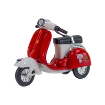 Oyuncak Scooter Motosiklet Metal Çek Bırak Kırmızı 12 Cm
