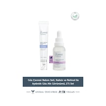 The Purest Solutions Göz Çevresi Bakım Seti, Kafein ve Retinol ile Aydınlık Göz Altı Görünümü, 2’li Set