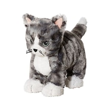 Peluş Kedi Yumuşak Oyuncak. Gri-Beyaz Meridyendukkan Oyuncak Kedi