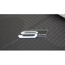 Audi S Line Bagaj Krom Metal 3M 3D Yazı Logo Amblem Siyah (549485962)