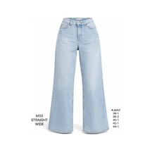 Miss Poem Kadın Açık Mavi Straight Wide Jean Pantolon A.mavi