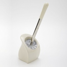 Seramik Kare Krem Renk Tuvalet Fırçası Wc Fırçası