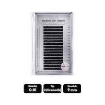 Misyul 0.10d Dramatik Kıvrım 9 Mm Soft Eyelash Doğal İpek Kirpik 16'lı