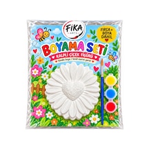 Kalpli Çiçek Boyama Seti Taş Tozu Figür Boyama Seti