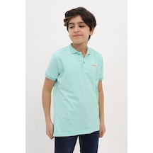Toontoy Kids Toontoy Erkek Çocuk Nakışlı Tişört Mint Yeşili