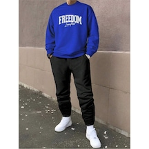 Freedom Limitless Kışlık Eşofman Takımı - Sax Mavi Siyah Baskılı Oversize Şardonlu Bisiklet Yaka Sax Mavi Siyah Freedom Limitless Kışlık Eşofman Takımı - Sax Mavi Siyah Baskılı Oversize Şardonlu Bisiklet Yaka Sax Mavi Siyah