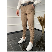 Ukdwear Italyan Kesim Keten Pantolon Kahverengi Ukd1167