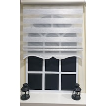Zebra Stor Perde Siyah Çizgli Etek Dilimli Stb851 V 01