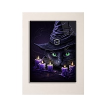 Cadı Kedi Ve Mumlar Metal Tablo Halloween Wall Art Çok Renkli - 909191860 Çok Renkli - 909191860 Çok Renkli