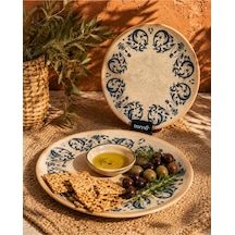 2'li Viento Gourmet Flat Plate 25 Cm Çok Amaçlı Servis / Sunum Tabağı/meze/aperatif Çok renkli
