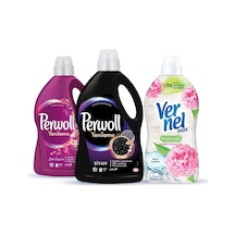 Sıvı Çamaşır Deterjanı 95 Yıkama 3l Siyah + 2,7l Çiçek Cazibesi + Vernel 1440ml Şakayık Diğer