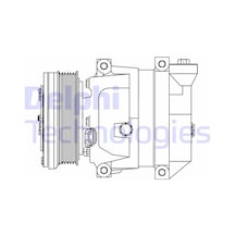 Delphı Cs10095-12b1 Klima Kompresörü Chevrolet Aveo 1.2 08 Kalos 1.2 05 106mm 95925480-96473633-96539392-95955950 Adet