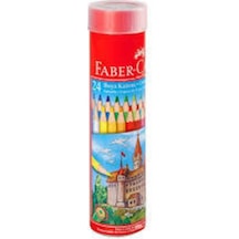 Faber Castell Faber-Castell 24 Renk Metal Tüp Kuru Boya Kalemi